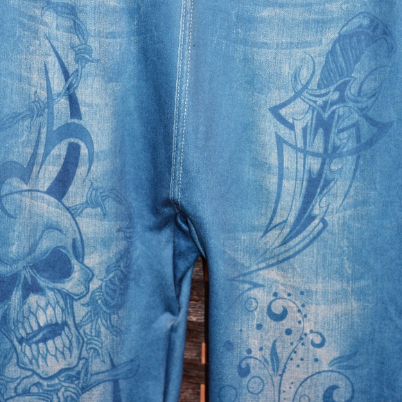 Stretch Leggings Jean Imprinted SZ L-XL Girls GMI - Picture 5 of 7